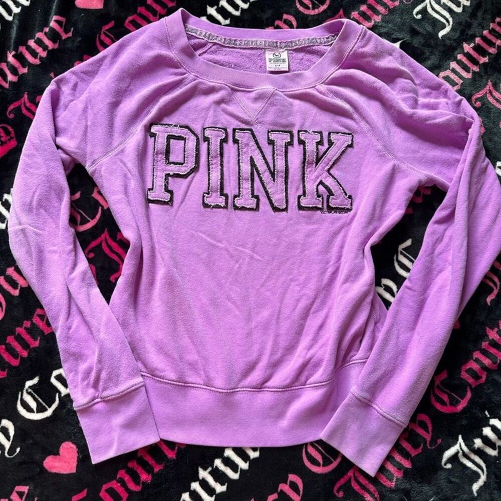 y2K Vintage Victorias Secret Purple Hoodie